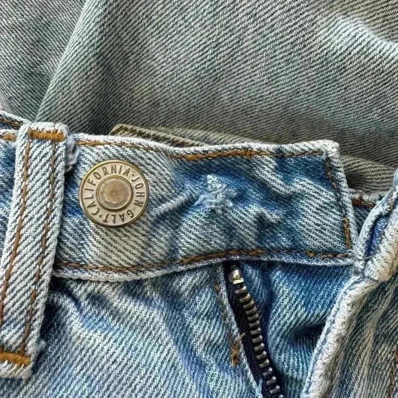 Women's John Galt Brandy Melville Denim Jeans Size Small High Rise Light Wash - Picture 10 of 11